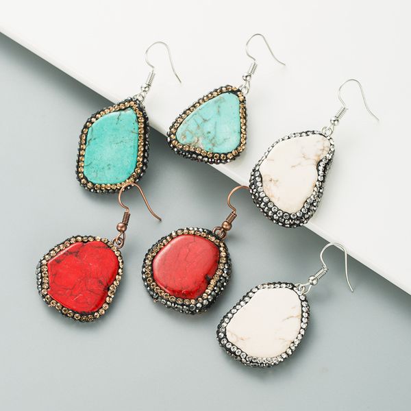 2021 new crystal dangle drop earrings resin stone vintage personality earrings for women elegant geometric earrings wholesale, Silver
2021 new crystal dangle drop earrings resin stone vintage personality earrings for women elegant geometric earrings wholesale, Silver