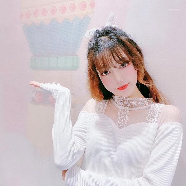 princess sweet lolita blouse misscherry winter japanese small point off shoulder mesh splicing lace cotton stripe mc016 women's blouses, White
princess sweet lolita blouse misscherry winter japanese small point off shoulder mesh splicing lace cotton stripe mc016 women's blouses, White