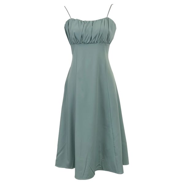 elegant backless high waist suspender dress women's party dress summer solid color mid-length waist thin dress office lady 210514, Black;gray
elegant backless high waist suspender dress women's party dress summer solid color mid-length waist thin dress office lady 210514, Black;gray