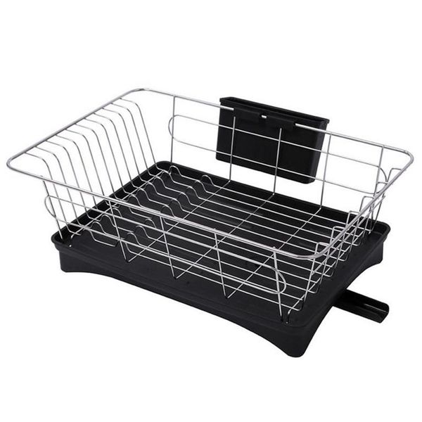 stainless steel dish drainer drying rack removable rust proof utensil holder for kitchen counter storage & organization
stainless steel dish drainer drying rack removable rust proof utensil holder for kitchen counter storage & organization