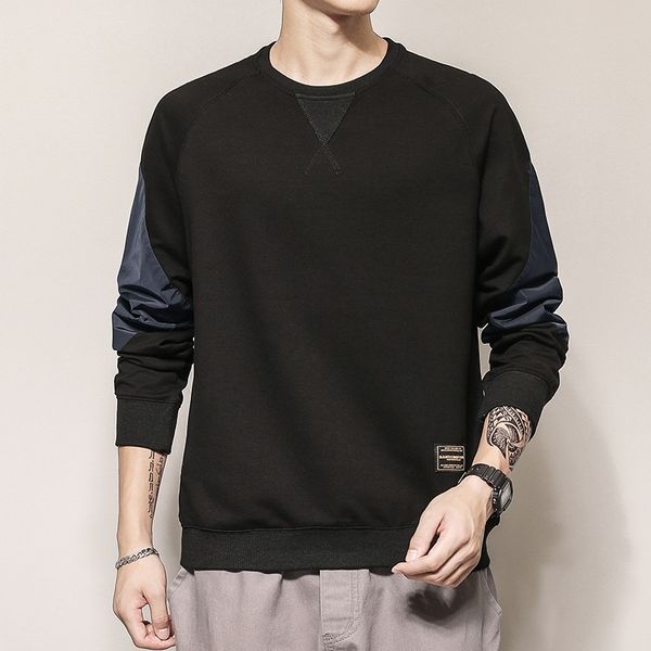autumn round neck pullover trendy brand men's long sleeve loose fashion casual sweater print, Black
autumn round neck pullover trendy brand men's long sleeve loose fashion casual sweater print, Black