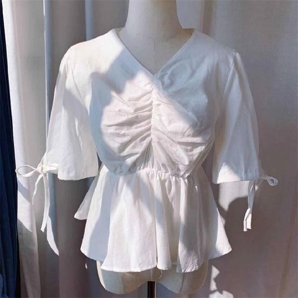 womens blouses summer femme casual women shirt white short sleeve cotton girls women blouse oversize blusas solid loose 210423
womens blouses summer femme casual women shirt white short sleeve cotton girls women blouse oversize blusas solid loose 210423