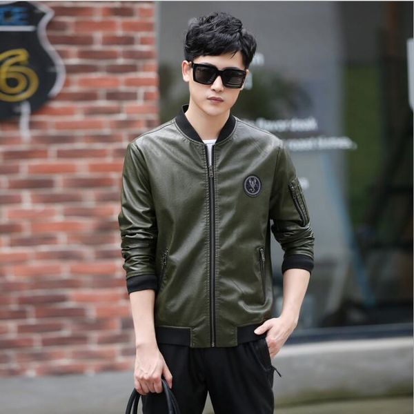 men's fur & faux fashion autumn baseball collar leather jackets men motorcycle clothing male business casual plus size coats, Black
men's fur & faux fashion autumn baseball collar leather jackets men motorcycle clothing male business casual plus size coats, Black