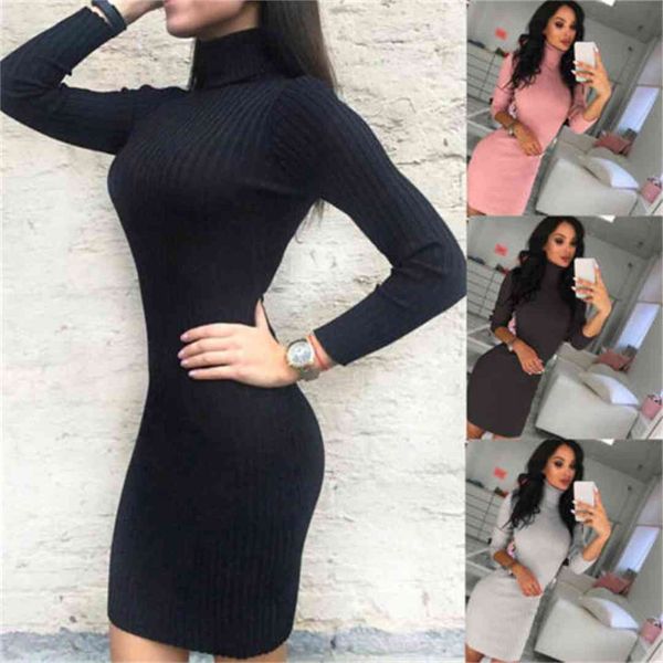2021 new long sleeve knit dress women bodycon knitted long sweater dress jumper winter slim pullover high neck, Black;gray
2021 new long sleeve knit dress women bodycon knitted long sweater dress jumper winter slim pullover high neck, Black;gray