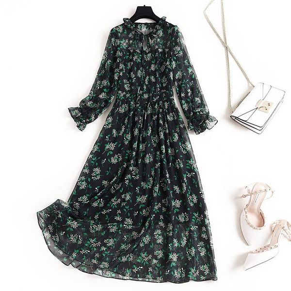 casual dresses 2021 the spring women black pleated flower dress long sleeve vintage korean fashion elegant party chiffon maxi, Black;gray
casual dresses 2021 the spring women black pleated flower dress long sleeve vintage korean fashion elegant party chiffon maxi, Black;gray