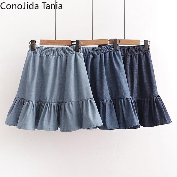 skirts korean edition women's summer 2021 short elastic waist flounce denim mini skirt, Black
skirts korean edition women's summer 2021 short elastic waist flounce denim mini skirt, Black