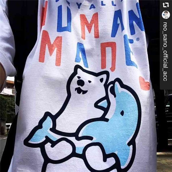 men's t-shirts 2021ss as human polar bear dolphin t shirt of the women men harajuku top, White;black
men's t-shirts 2021ss as human polar bear dolphin t shirt of the women men harajuku top, White;black