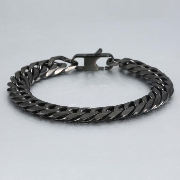link, chain gold bracelet men cuban link on hand stainless steel fashion hip hop gifts for male accessories, Black
link, chain gold bracelet men cuban link on hand stainless steel fashion hip hop gifts for male accessories, Black