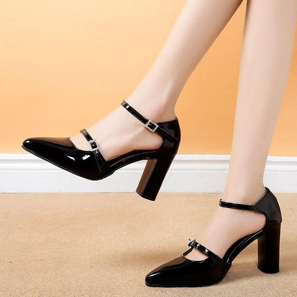 summer women pumps high heels dress shoes patent leather pump ankle strap sandals party woman sandalias mujer, Black
summer women pumps high heels dress shoes patent leather pump ankle strap sandals party woman sandalias mujer, Black