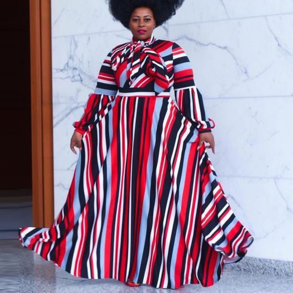 dresses stripe print sleeve africa maxi women plus size long dress african clothes ladies dashiki robe femme, Black;gray
dresses stripe print sleeve africa maxi women plus size long dress african clothes ladies dashiki robe femme, Black;gray
