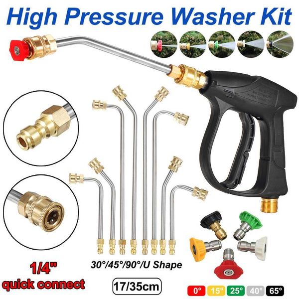 watering equipments 200bar/3000psi high pressure washer gun with 5 nozzles cleaning 30°/45°/90°/u shape extension spray wand water
watering equipments 200bar/3000psi high pressure washer gun with 5 nozzles cleaning 30°/45°/90°/u shape extension spray wand water