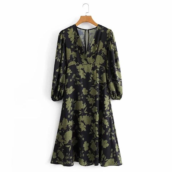 women flower printing v neck slim midi dress female long sleeve clothes casual lady vestido d6971 dresses, Black;gray
women flower printing v neck slim midi dress female long sleeve clothes casual lady vestido d6971 dresses, Black;gray