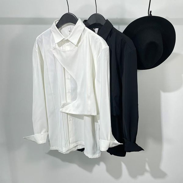 men's casual shirts trendy male ruffian handsome work clothes function fashion irregular splicing long sleeve shirt street style hip ho, White;black
men's casual shirts trendy male ruffian handsome work clothes function fashion irregular splicing long sleeve shirt street style hip ho, White;black