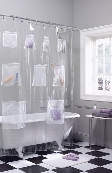 shower curtains creative curtain waterproof polyester bathroom 180*180cm transparent with pockets
shower curtains creative curtain waterproof polyester bathroom 180*180cm transparent with pockets