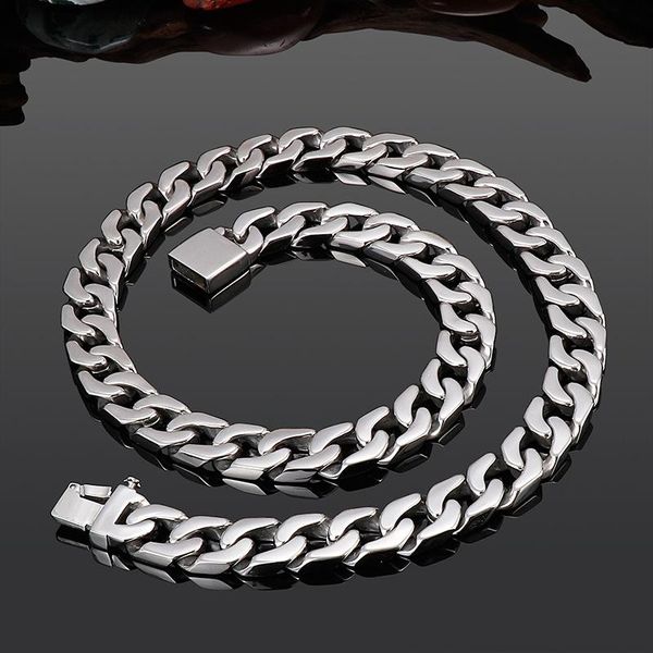 stainless steel european and american fashion jewelry domineering chain simple atmospheric titanium men's necklace chains, Silver
stainless steel european and american fashion jewelry domineering chain simple atmospheric titanium men's necklace chains, Silver