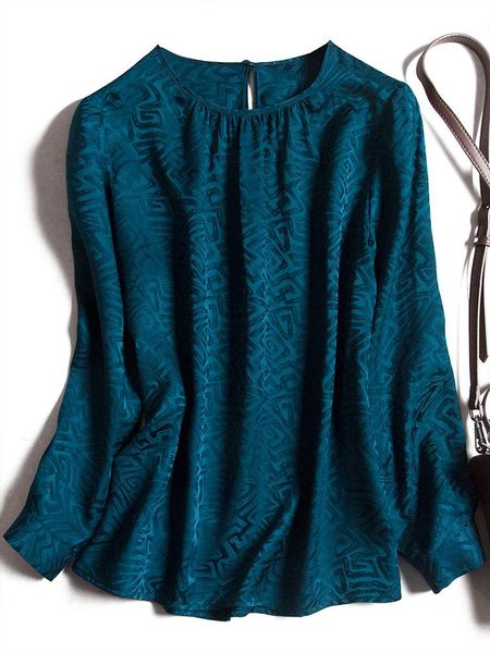 jacquard poplin blusas femininas long sleeve women geometric high street natural silk shirt blusones de mujer women's blouses & shirts, White
jacquard poplin blusas femininas long sleeve women geometric high street natural silk shirt blusones de mujer women's blouses & shirts, White