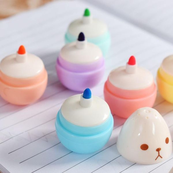 highlighters 6 pcs/pack kawaii smile egg mini highlighter pen marker pens stationery material writing school office supplies, Black;red
highlighters 6 pcs/pack kawaii smile egg mini highlighter pen marker pens stationery material writing school office supplies, Black;red