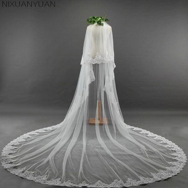 bridal veils real pos 2021 3m white/ivory beautiful cathedral length lace edge wedding veil with comb accessories, Black
bridal veils real pos 2021 3m white/ivory beautiful cathedral length lace edge wedding veil with comb accessories, Black