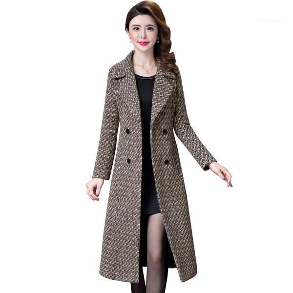 autumn and winter korean style woolen coat women's mid-length plaid over-the-knee coats wool & blends, Black
autumn and winter korean style woolen coat women's mid-length plaid over-the-knee coats wool & blends, Black