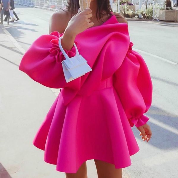 Sexy Puff Sleeve Party Club Dresses Rose Red Lady Elegant Slash Neck Mini Dresses Robe 2021 Ruffles Dinner High Waist Vestiods
Sexy Puff Sleeve Party Club Dresses Rose Red Lady Elegant Slash Neck Mini Dresses Robe 2021 Ruffles Dinner High Waist Vestiods