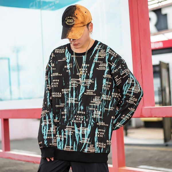 american street fashion printed sweater high color contrast letter pullover men's hoodies & sweatshirts, Black
american street fashion printed sweater high color contrast letter pullover men's hoodies & sweatshirts, Black