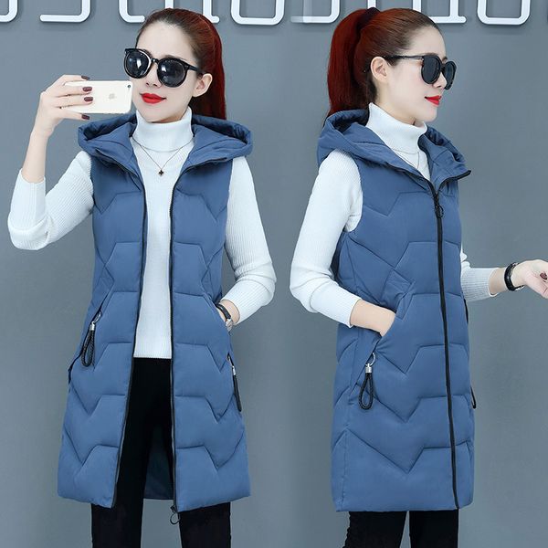 jacket casual chalecos para mujer down cotton women long korean version of gilet femme winter sleeveless jacket all-match vest 3hh5, Black;white
jacket casual chalecos para mujer down cotton women long korean version of gilet femme winter sleeveless jacket all-match vest 3hh5, Black;white