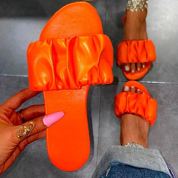 women summer flat slippers female slip on leather outdoor beach square heel shoes casual pleated red sandals, Black
women summer flat slippers female slip on leather outdoor beach square heel shoes casual pleated red sandals, Black