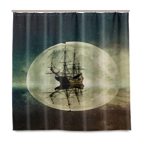 shower curtain,sailboat with full moon bath curtain closet curtain home bathroom decor cloth fabric set with hooks
shower curtain,sailboat with full moon bath curtain closet curtain home bathroom decor cloth fabric set with hooks
