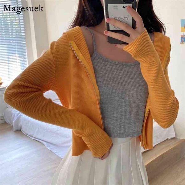 fashion knitted cardigan sweatershirt hooded women autumn zipper long sleeve crop 11802 210512, White;black
fashion knitted cardigan sweatershirt hooded women autumn zipper long sleeve crop 11802 210512, White;black