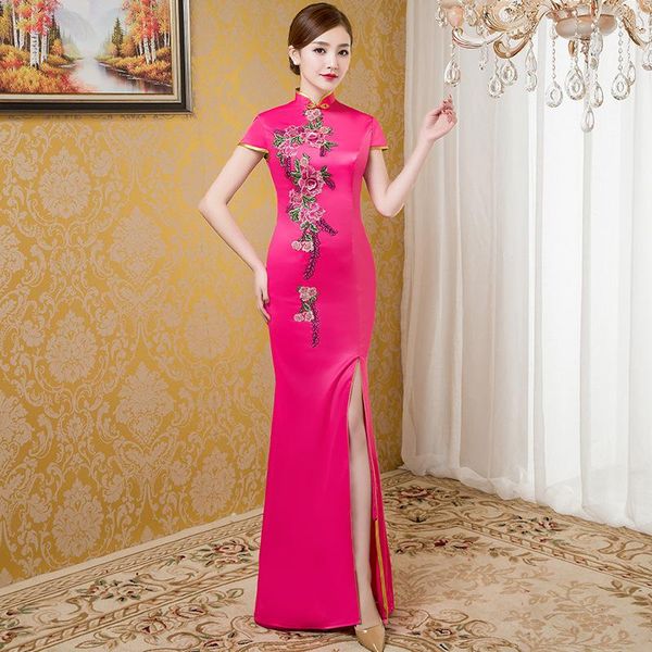 womens slim dress party evening long cheongsam marriage gown luxury wedding qipao fashion chinese style clothes vestido ethnic clothing, Red
womens slim dress party evening long cheongsam marriage gown luxury wedding qipao fashion chinese style clothes vestido ethnic clothing, Red