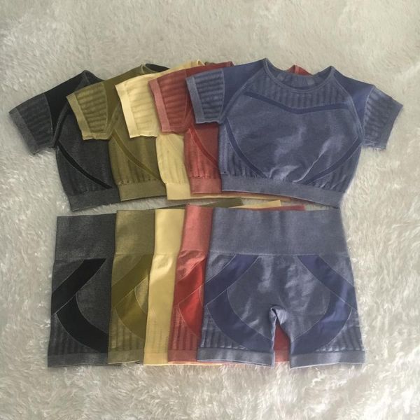 yoga outfit 2 pieces women summer seamless set fitness sports suits mesh vent holes gym clothing t-shirts high waist shorts workout top
yoga outfit 2 pieces women summer seamless set fitness sports suits mesh vent holes gym clothing t-shirts high waist shorts workout top