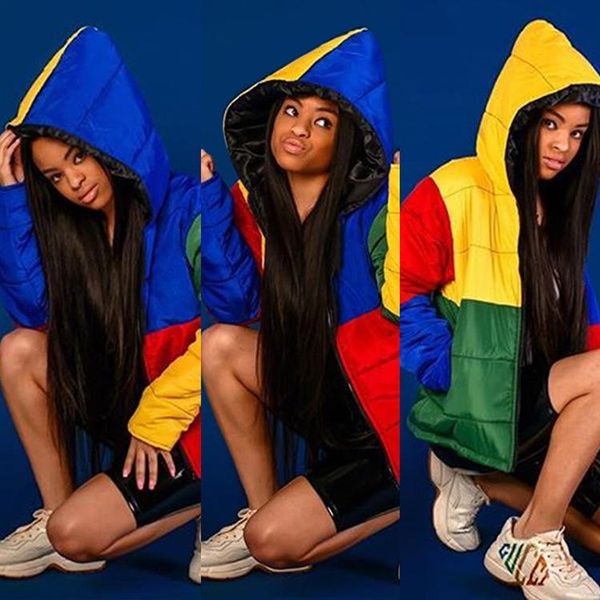 women's wool & blends vavcy 2021 autumn color matching hooded front zip up lounge coats, Black
women's wool & blends vavcy 2021 autumn color matching hooded front zip up lounge coats, Black