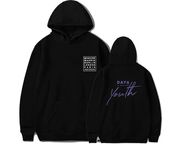 women's hoodies & sweatshirts arrival day6 youth in europe world tour hoodie kpop harajuku hooded sweatshirt pullover streetwear, Black
women's hoodies & sweatshirts arrival day6 youth in europe world tour hoodie kpop harajuku hooded sweatshirt pullover streetwear, Black