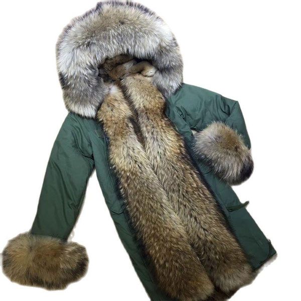 women's fur & faux natural racoon luxury mrs long parka causal wear, raccoon hoodies front fur, cuffs and real rex lining, Black
women's fur & faux natural racoon luxury mrs long parka causal wear, raccoon hoodies front fur, cuffs and real rex lining, Black