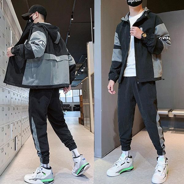 men's tracksuits wwkk 2021 hip hop 2 pieces set mens tracksuit casual letter print suits loose stand collar sweatshirts men jacket+pant, Gray
men's tracksuits wwkk 2021 hip hop 2 pieces set mens tracksuit casual letter print suits loose stand collar sweatshirts men jacket+pant, Gray
