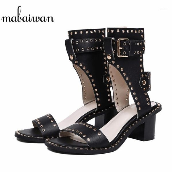 mabaiwan casual summer gladiator women genuine leather sandals high heels buckle strap shoes woman rivet open toe sandalias1, Black
mabaiwan casual summer gladiator women genuine leather sandals high heels buckle strap shoes woman rivet open toe sandalias1, Black