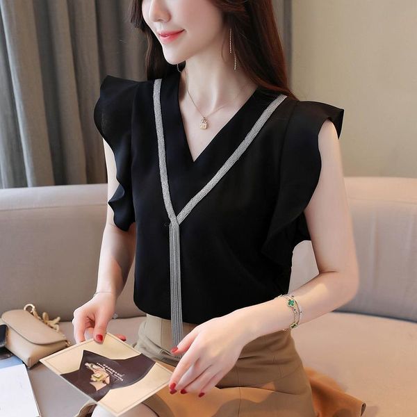 women's blouses & shirts houthion chiffon slim casual blouse sleeveless fashion solid chain v-neck shirt summer girl lady blusas, White
women's blouses & shirts houthion chiffon slim casual blouse sleeveless fashion solid chain v-neck shirt summer girl lady blusas, White