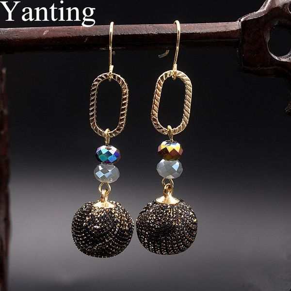yanting black ball pendant earrings colorful beads gold color alloy dangle for women female accessories brincos 0208 & chandelier, Silver
yanting black ball pendant earrings colorful beads gold color alloy dangle for women female accessories brincos 0208 & chandelier, Silver