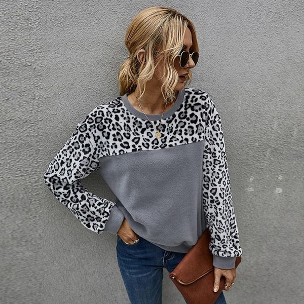 women's hoodies & sweatshirts leopard color block fleece sweatshirt women autumn winter round neck long sleeve pullover, Black
women's hoodies & sweatshirts leopard color block fleece sweatshirt women autumn winter round neck long sleeve pullover, Black