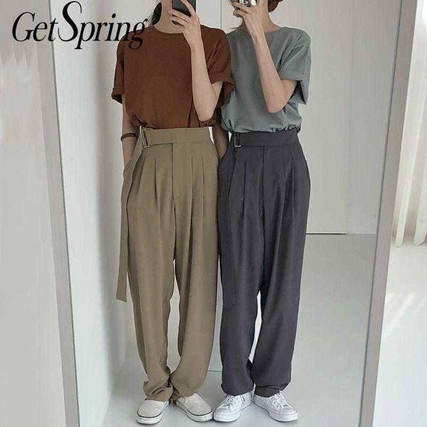 getspring women pants bandage casual wide leg all match high waist long trousers fashion s clothing 210601, Black;white
getspring women pants bandage casual wide leg all match high waist long trousers fashion s clothing 210601, Black;white