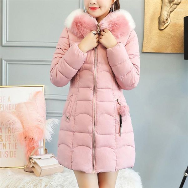 womens down jacket casual cotton women hooded solid outwear warm long thick fur parka slim coat parkas 20211, Black
womens down jacket casual cotton women hooded solid outwear warm long thick fur parka slim coat parkas 20211, Black
