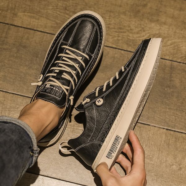 2021 new men sports shoes lace-up outdoor comfortable mens casual shoes non-slip flat popular men walking shoes