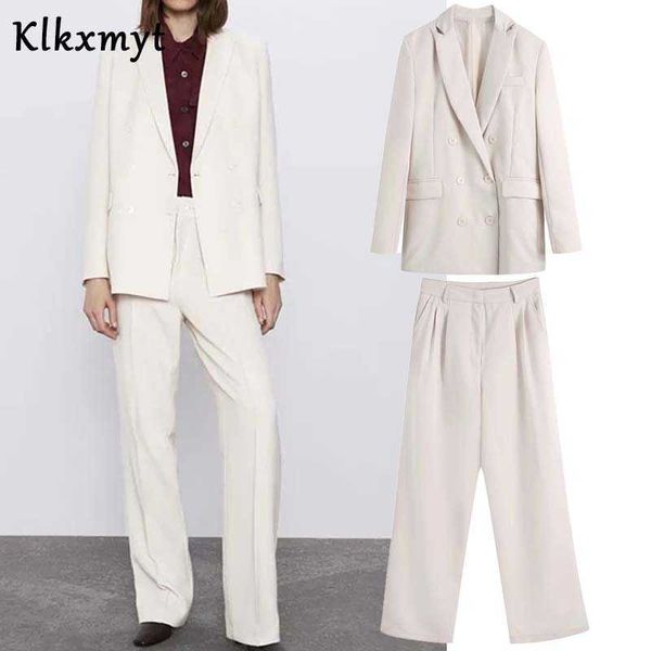 klkxmyt za vintage two pieces set women double-breasted long sleeve casual blazer jacket female office straight pants suit sets 210527, White;black
klkxmyt za vintage two pieces set women double-breasted long sleeve casual blazer jacket female office straight pants suit sets 210527, White;black