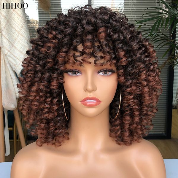 14 afro kinky curly wig with bangs short synthetic wigs for black women omber brown blonde glueless cosplay hair daily
14 afro kinky curly wig with bangs short synthetic wigs for black women omber brown blonde glueless cosplay hair daily