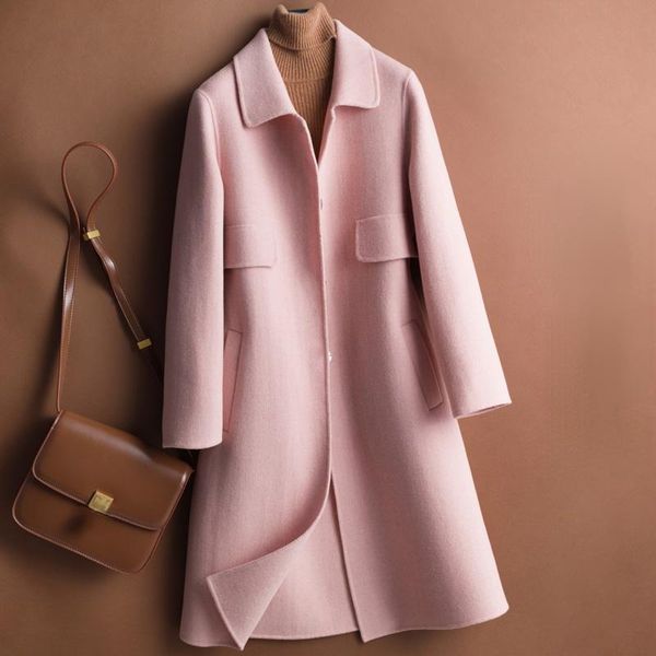 women's wool & blends autumn women 100% real coat winter casaul long elegant korean jackets for coats fall clothes veste femme wpy4256, Black
women's wool & blends autumn women 100% real coat winter casaul long elegant korean jackets for coats fall clothes veste femme wpy4256, Black