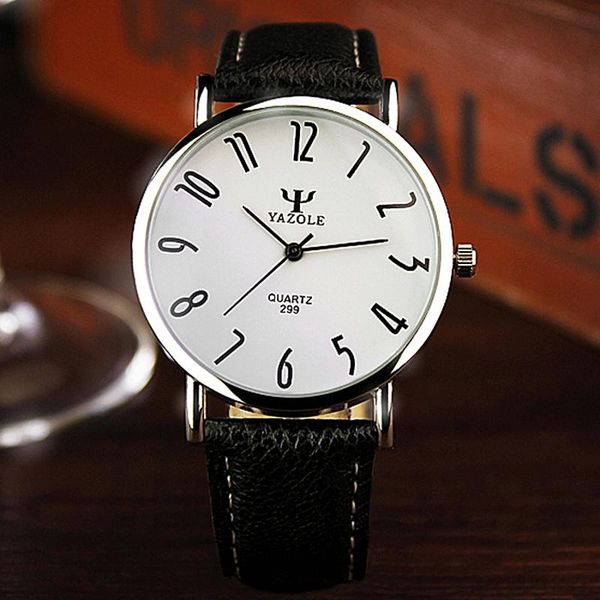 wristwatches brand yazole watch business unique casual men's leather classic ultra-thin quartz relogio masculino, Slivery;brown
wristwatches brand yazole watch business unique casual men's leather classic ultra-thin quartz relogio masculino, Slivery;brown