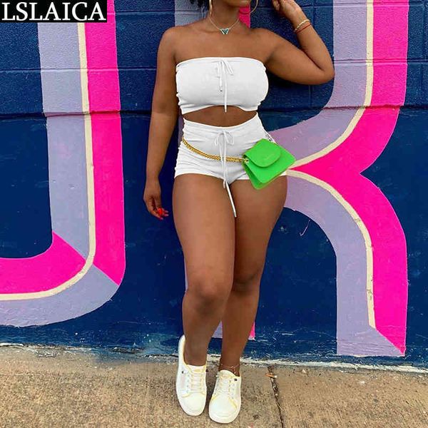 tube two piece set summer strappy sleeveless clothes for women casual solid shorts tracksuit pantalones cortos de mujer 210520, White
tube two piece set summer strappy sleeveless clothes for women casual solid shorts tracksuit pantalones cortos de mujer 210520, White