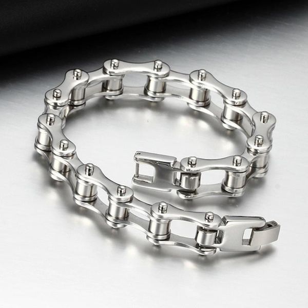 link, chain hip hop punk stainless steel bracelet men's bicycle motorcycle 8.5 inch rock rap essential biker, Black
link, chain hip hop punk stainless steel bracelet men's bicycle motorcycle 8.5 inch rock rap essential biker, Black