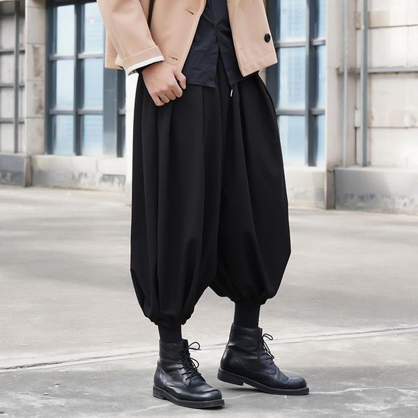 men's pants japanese dark men and women with the same foot strap design versatile loose casual nine cent, Black
men's pants japanese dark men and women with the same foot strap design versatile loose casual nine cent, Black
