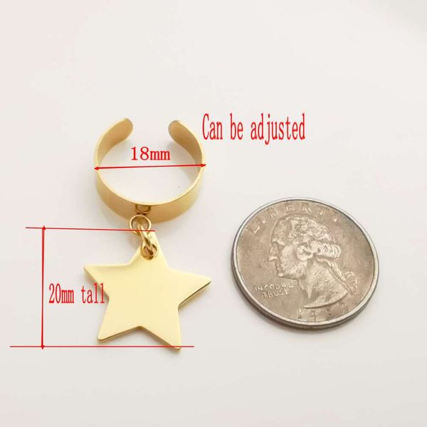 friends xmas gift for stainless steel golden open ring can adjustable fashion star charms jewelry, Silver
friends xmas gift for stainless steel golden open ring can adjustable fashion star charms jewelry, Silver